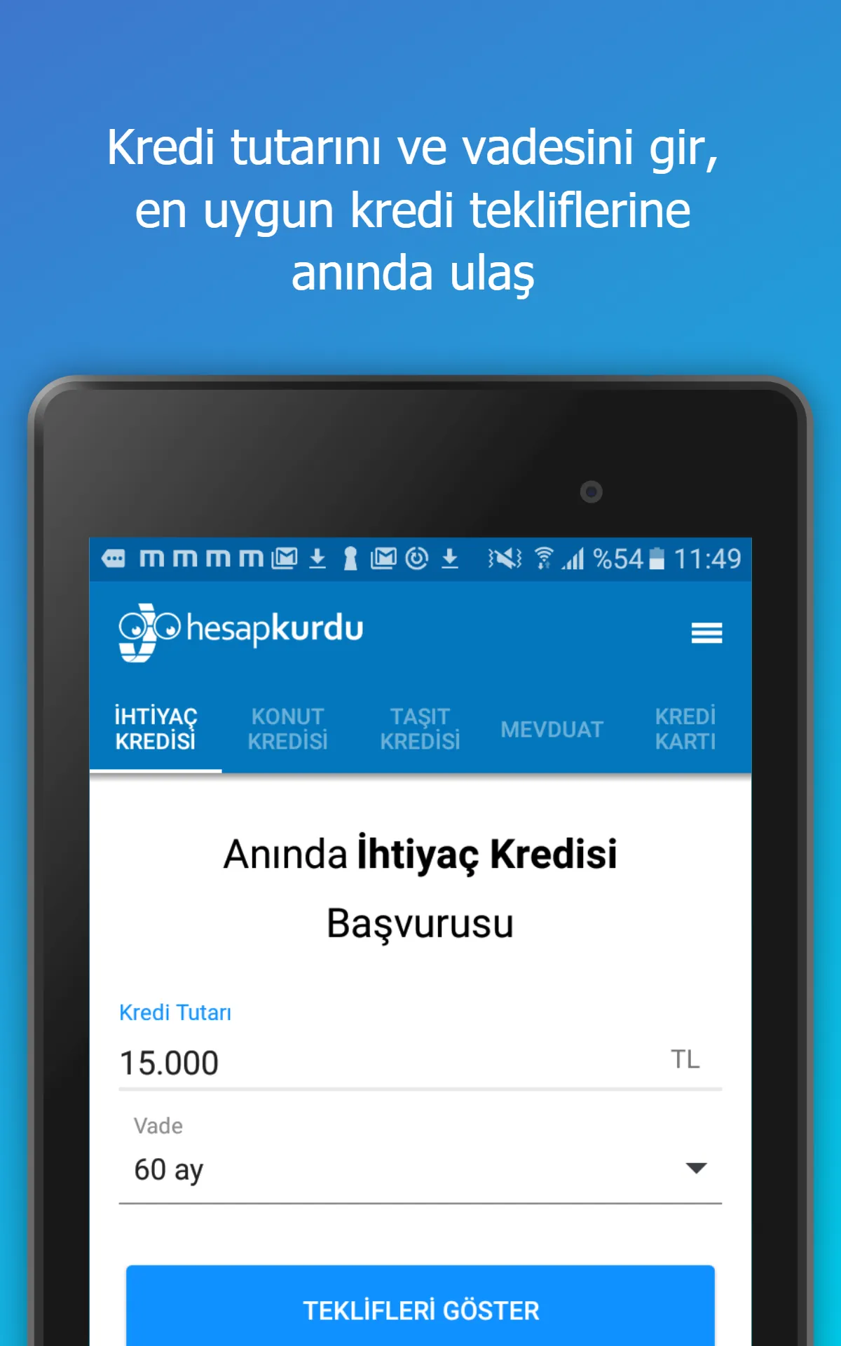 Hesapkurdu - Kredi ve Sigorta | Indus Appstore | Screenshot