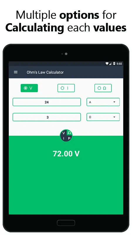 Ohms Law Calculator - Valt/Amp | Indus Appstore | Screenshot