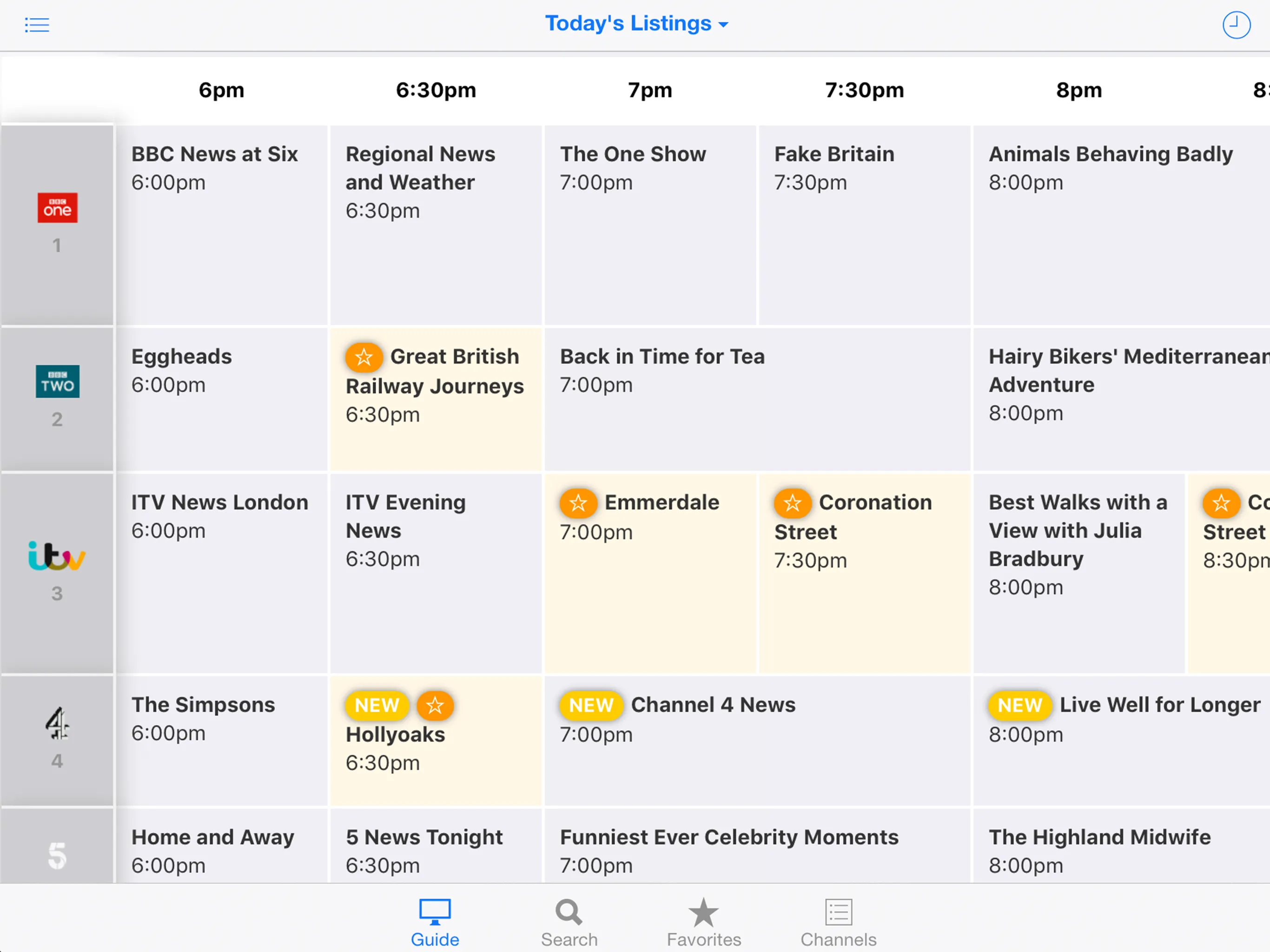 TV Listings Guide UK My Telly | Indus Appstore | Screenshot