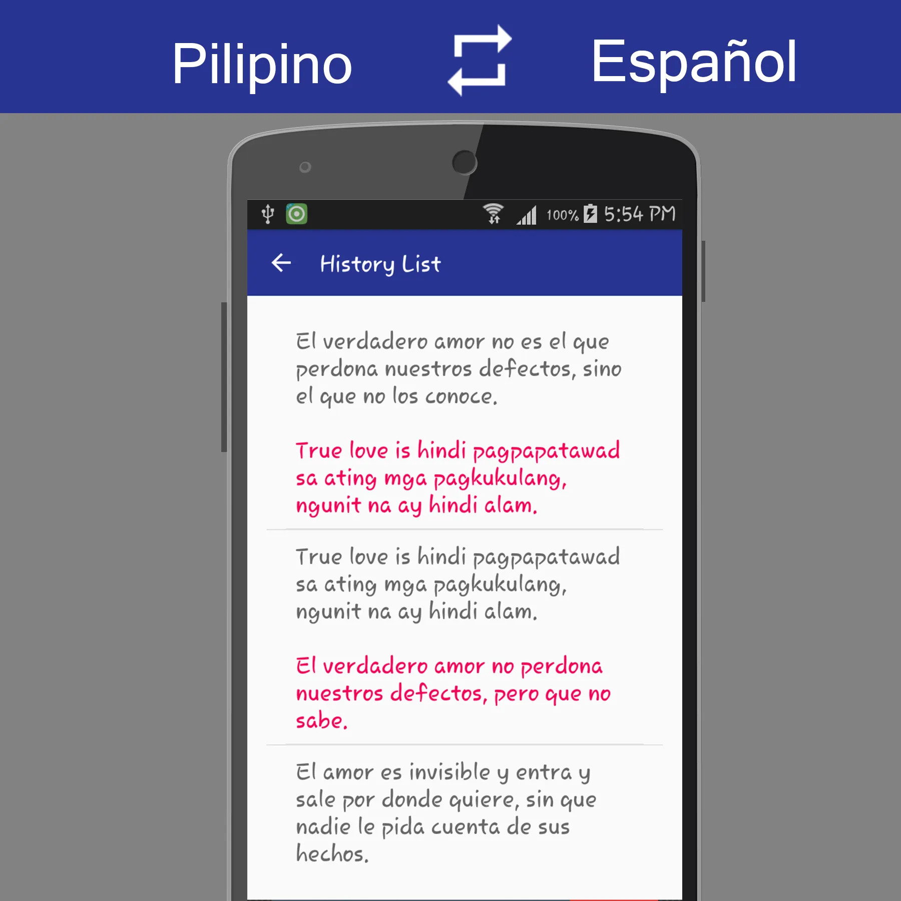 Filipino Spanish Translator | Indus Appstore | Screenshot