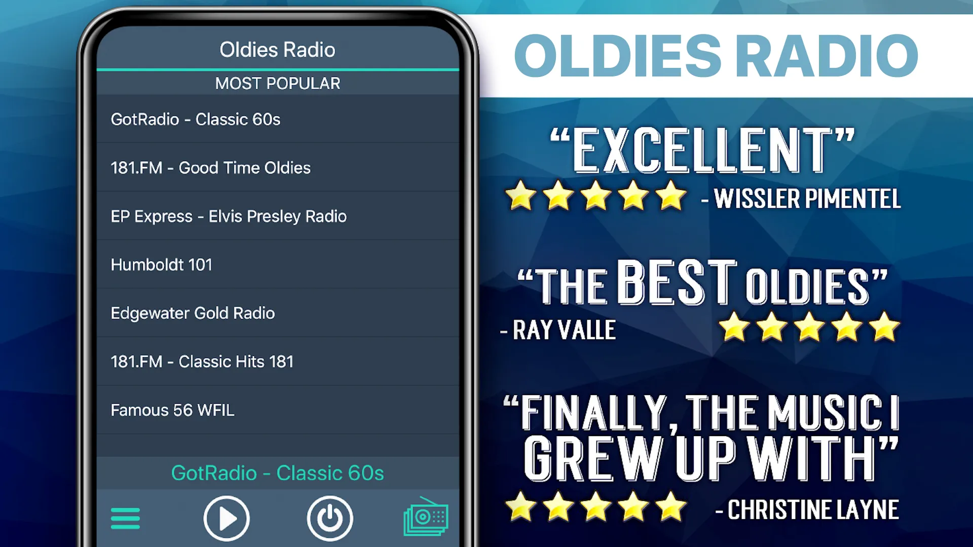 Oldies Radio Favorites | Indus Appstore | Screenshot