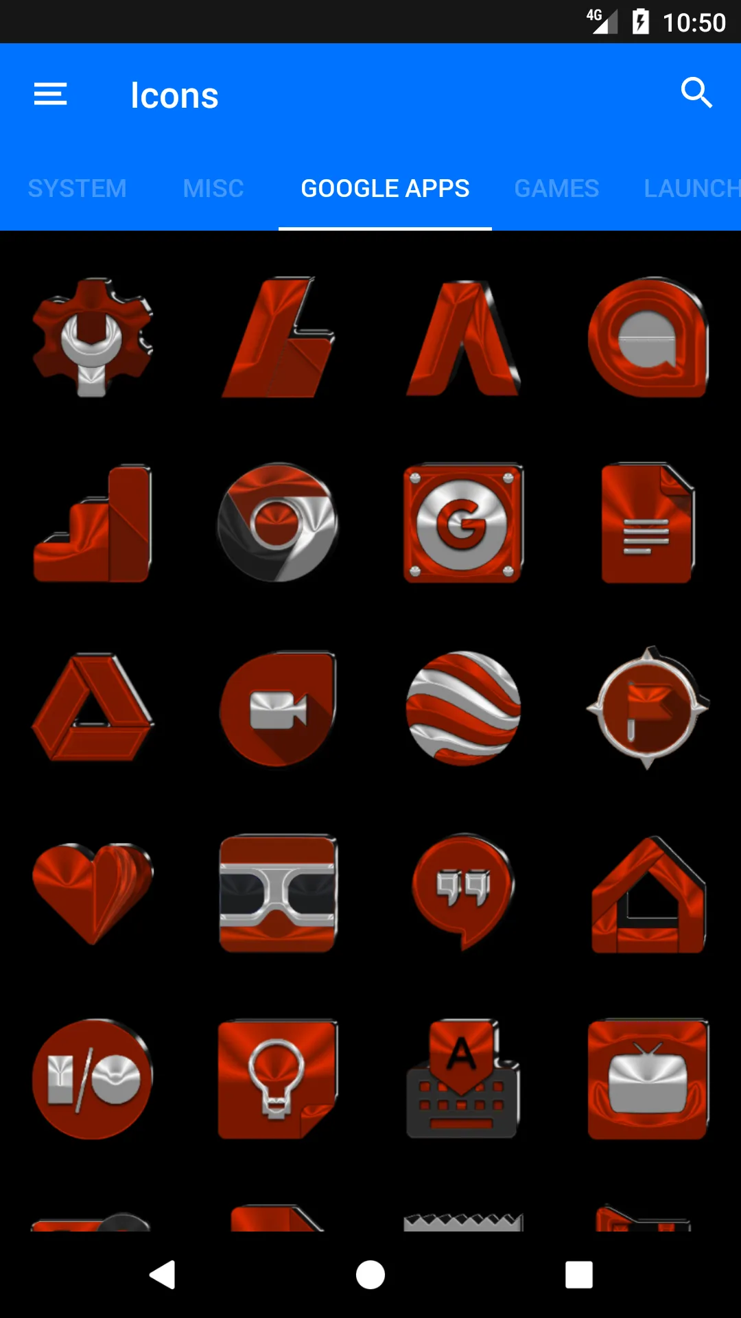 Red Orange Icon Pack | Indus Appstore | Screenshot