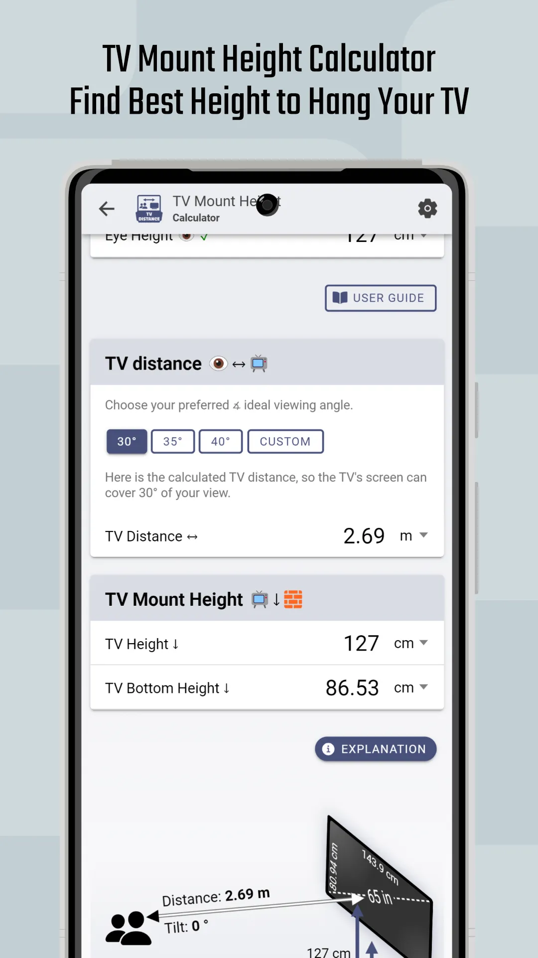 TV & Screen Calculator | Indus Appstore | Screenshot