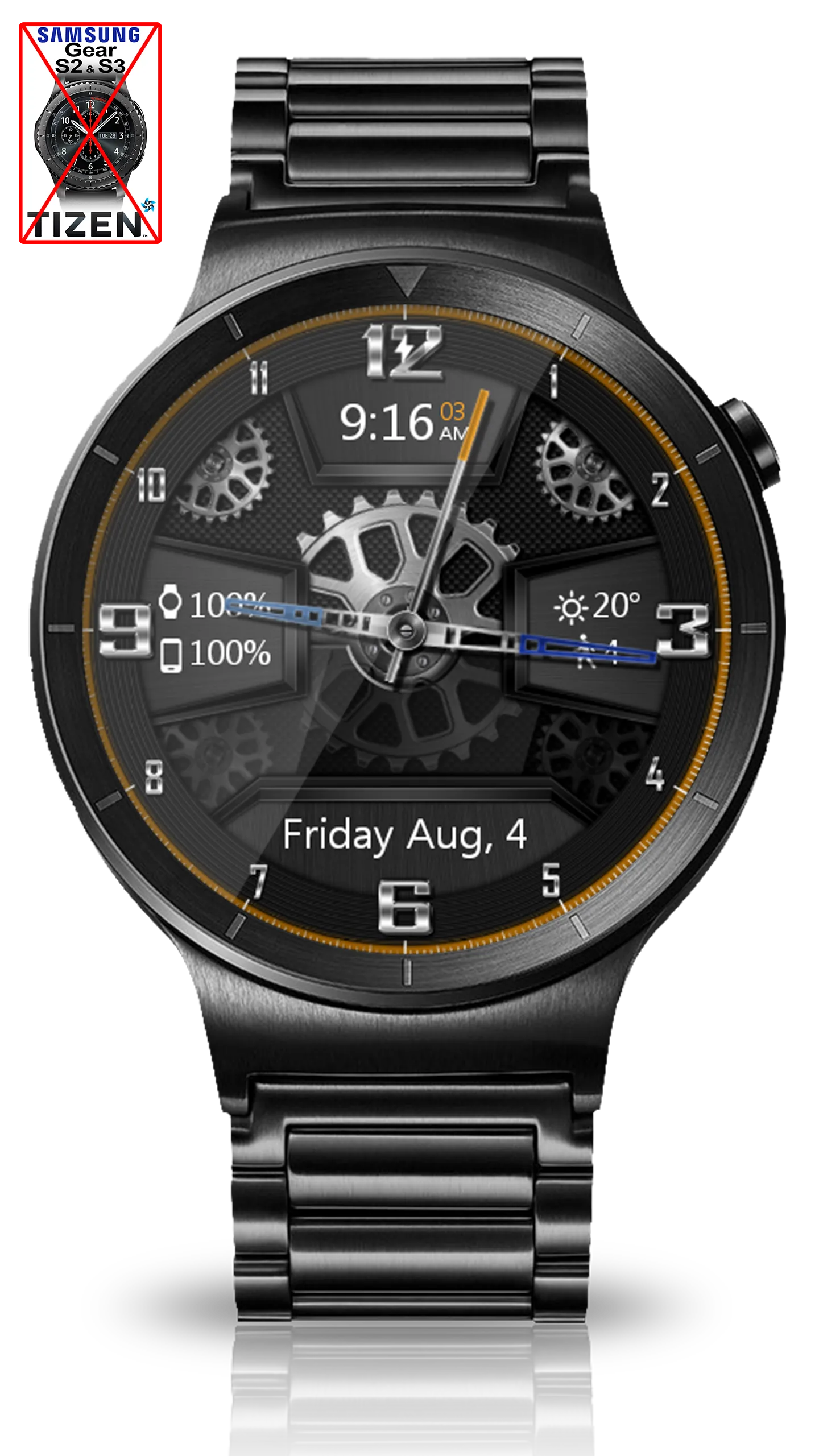 Carbon Gears HD Watch Face | Indus Appstore | Screenshot