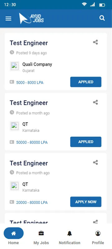 Ayud Jobs Go Test It | Indus Appstore | Screenshot