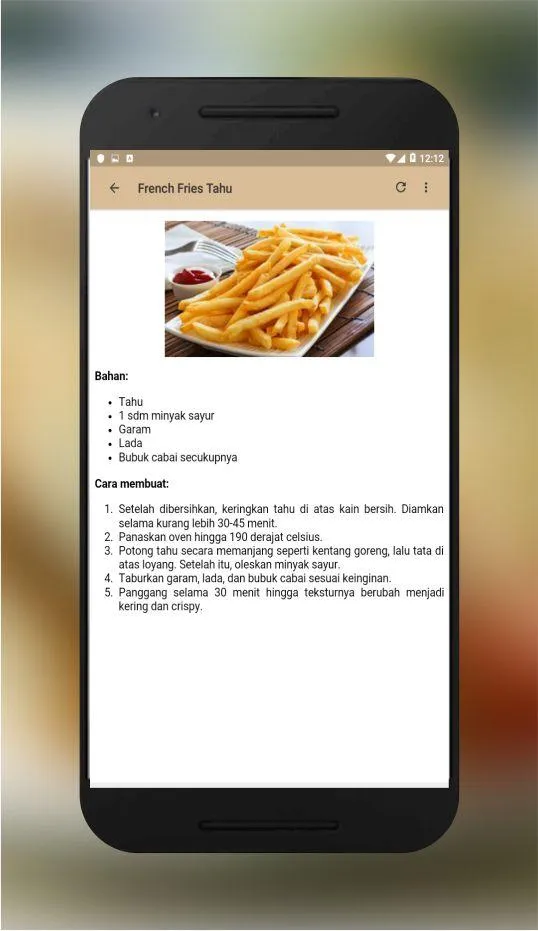 Resep masakan tahu offline | Indus Appstore | Screenshot