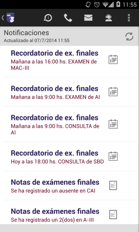 MiISP Móvil Alumnos | Indus Appstore | Screenshot