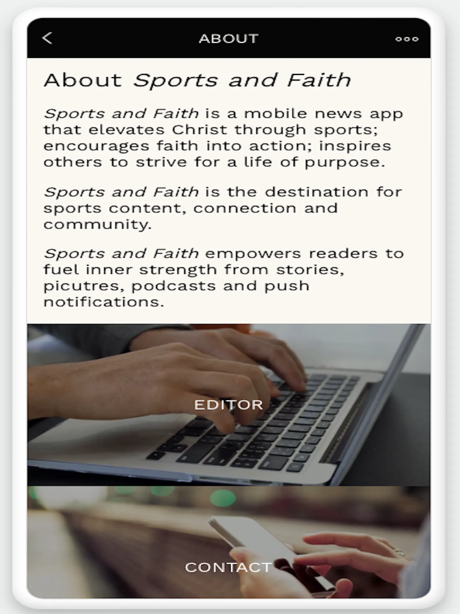 Sports and Faith | Indus Appstore | Screenshot