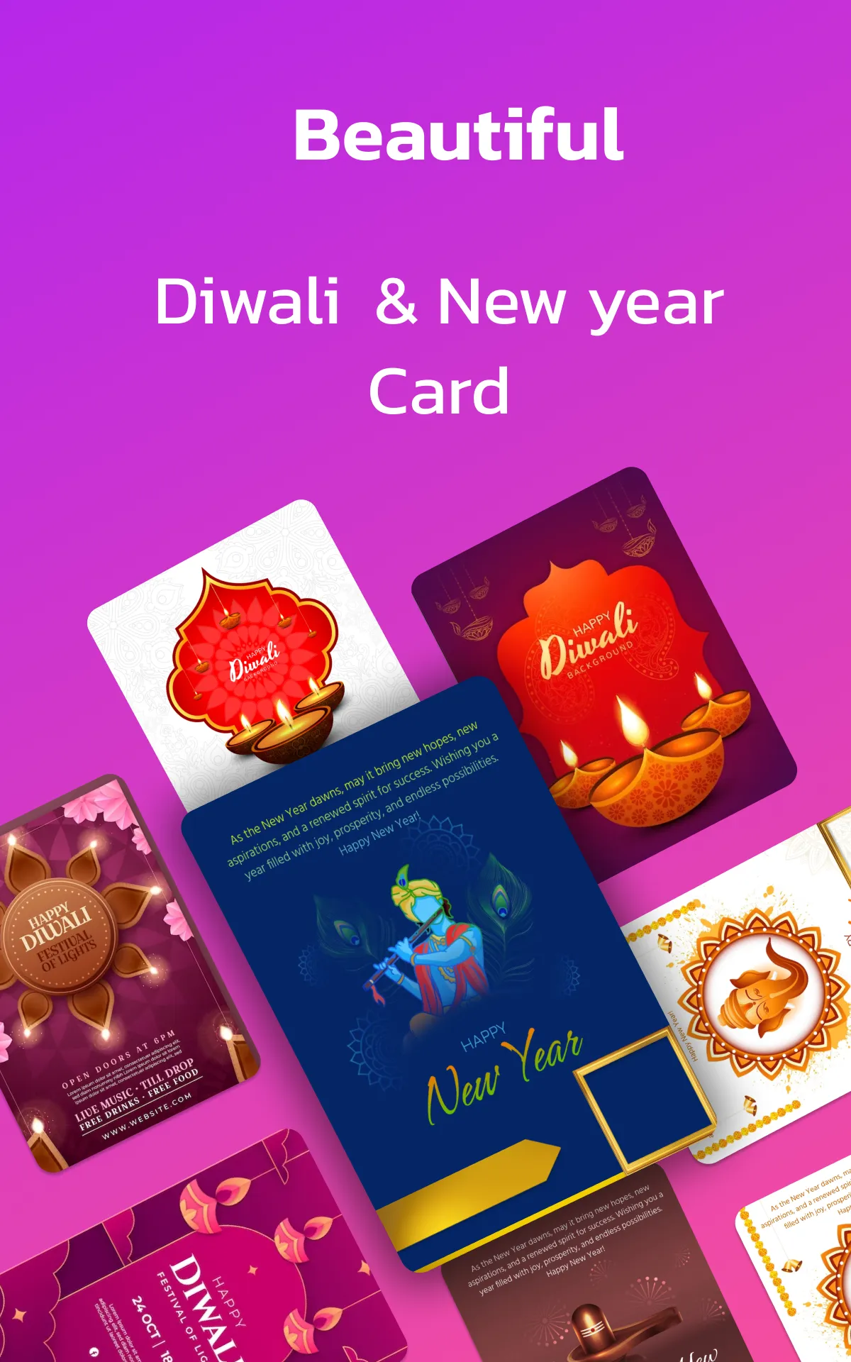 Diwali Newyear card | Indus Appstore | Screenshot