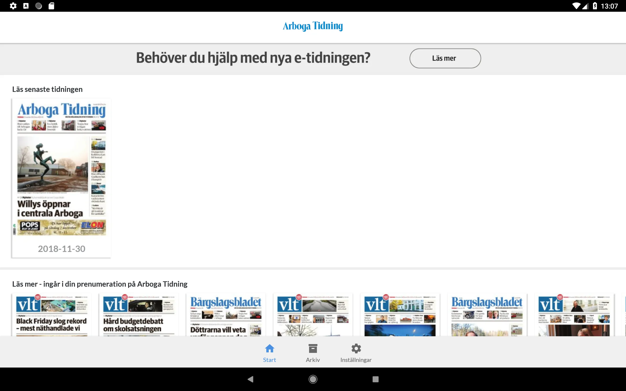 Arboga Tidning e-tidning | Indus Appstore | Screenshot