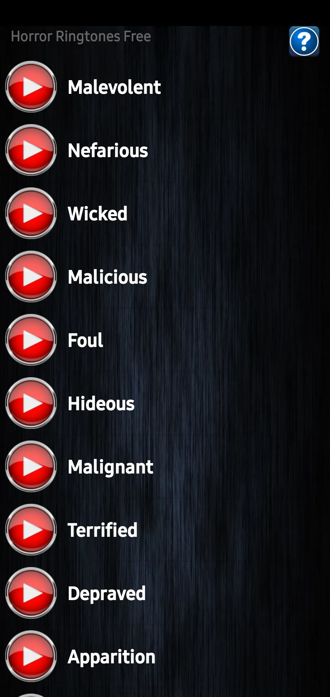 Horror Ringtones | Indus Appstore | Screenshot