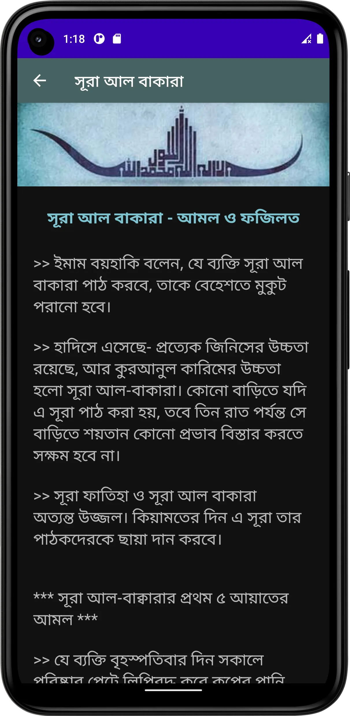 সূরা আল-বাকারা (অডিও তেলাওয়াত) | Indus Appstore | Screenshot