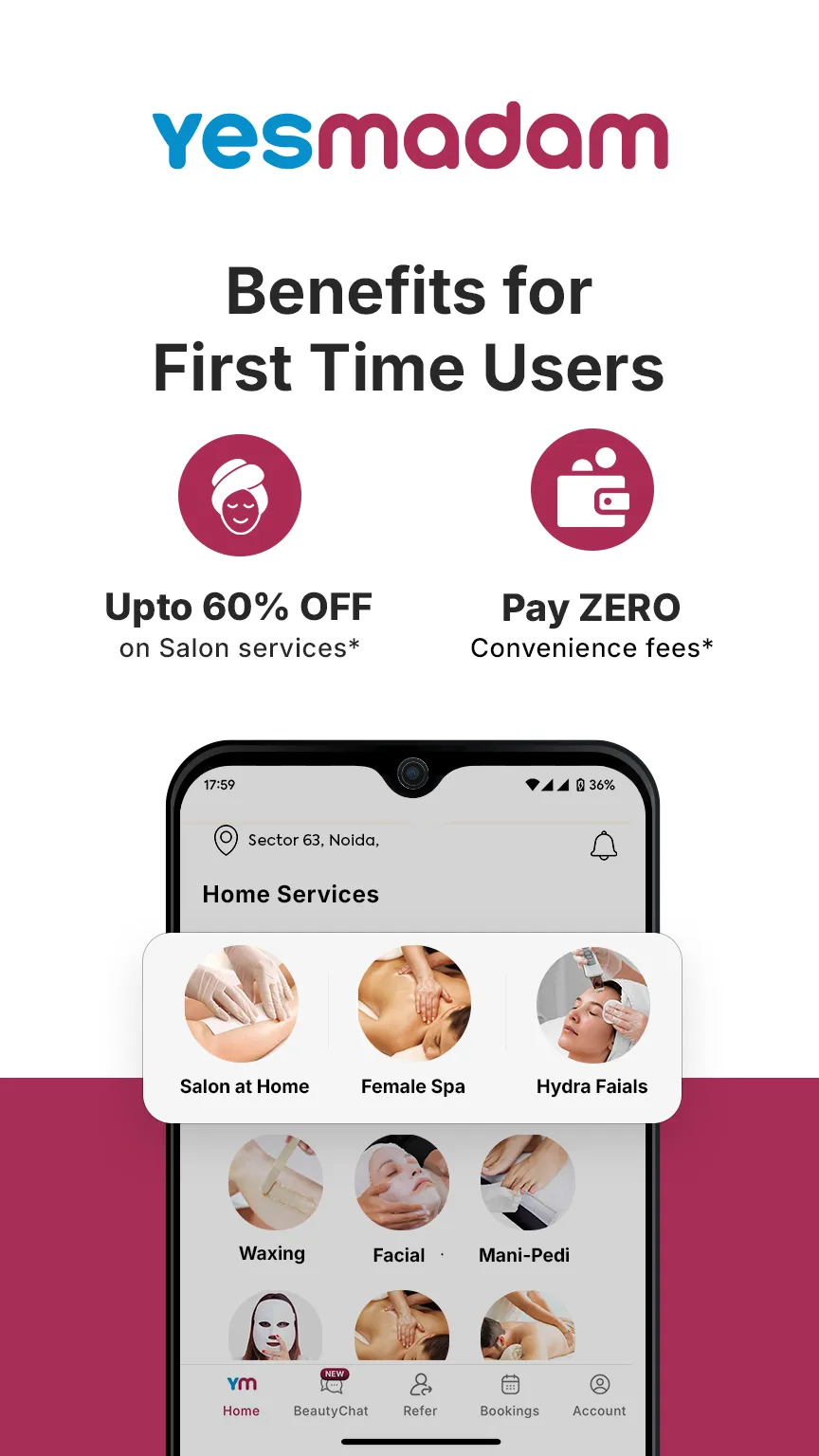 Yes Madam - Salon at Home | Indus Appstore | Screenshot