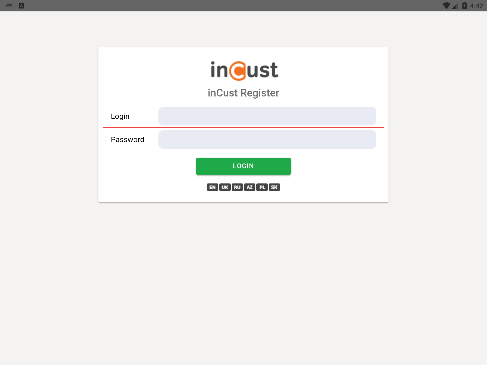 inCust Terminal | Indus Appstore | Screenshot