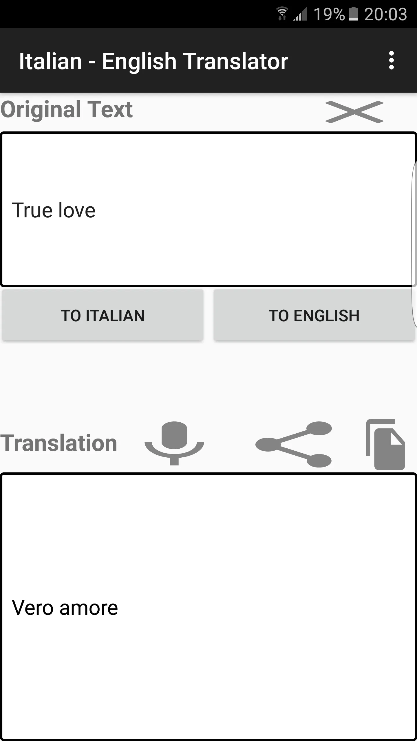 Italian - English Translator | Indus Appstore | Screenshot