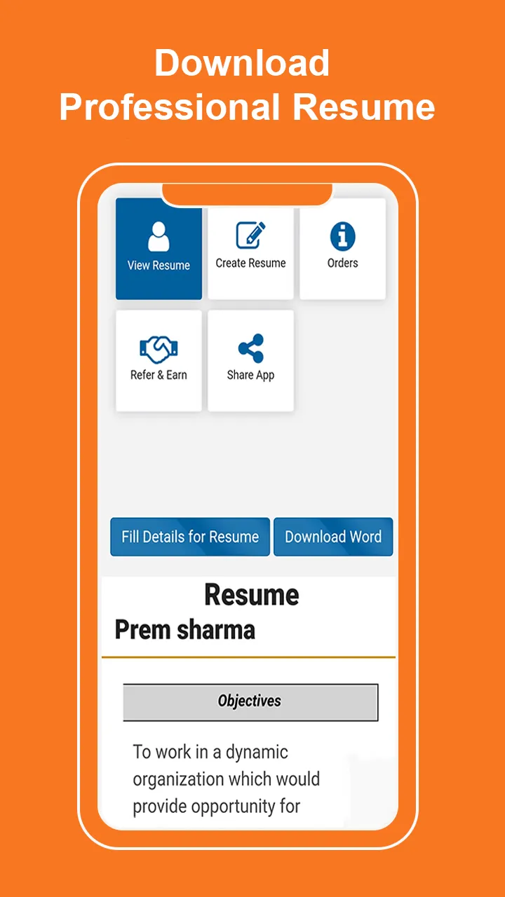 Digital Resume - Resume Maker | Indus Appstore | Screenshot