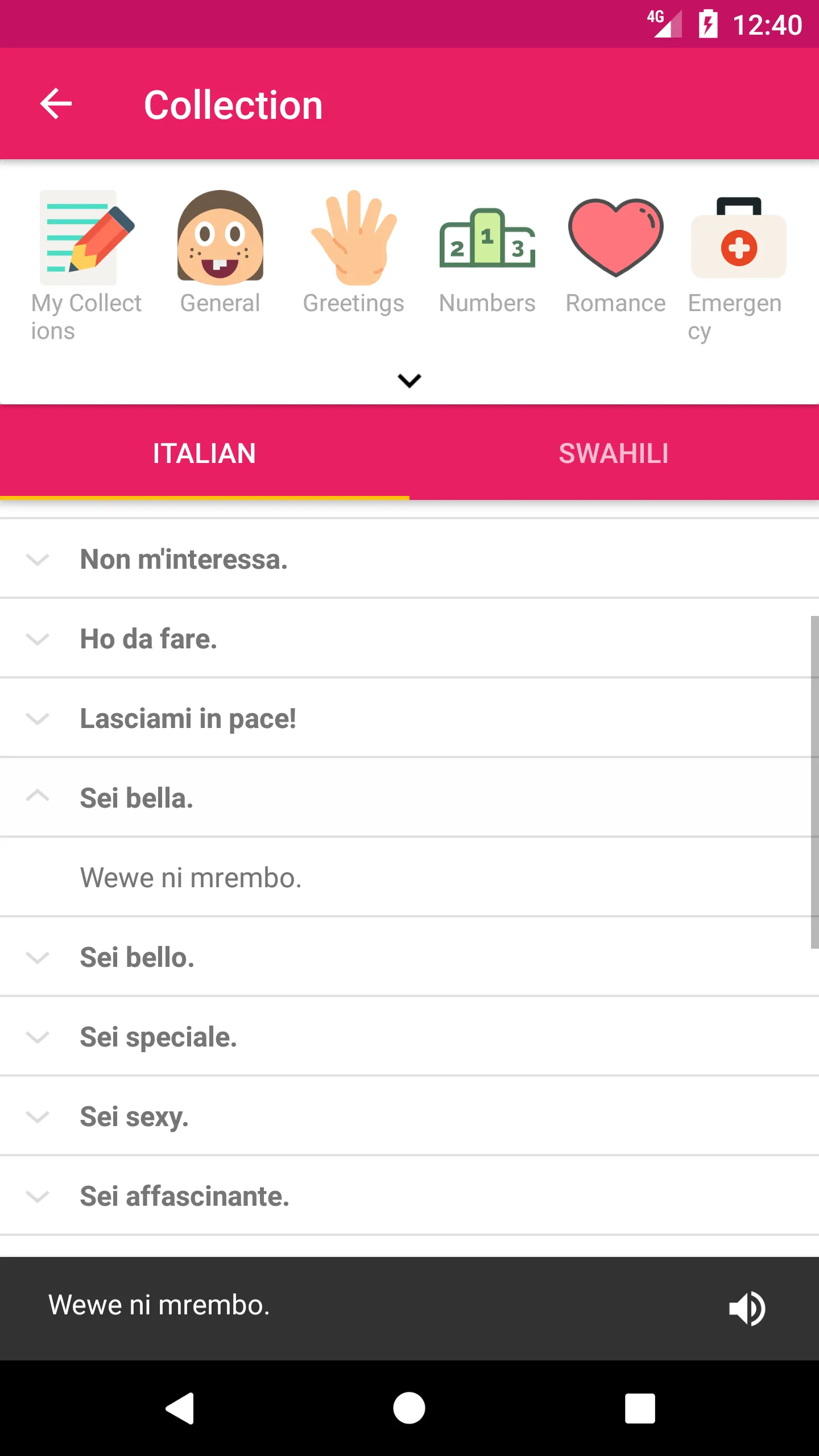 Italian Swahili Dictionary | Indus Appstore | Screenshot