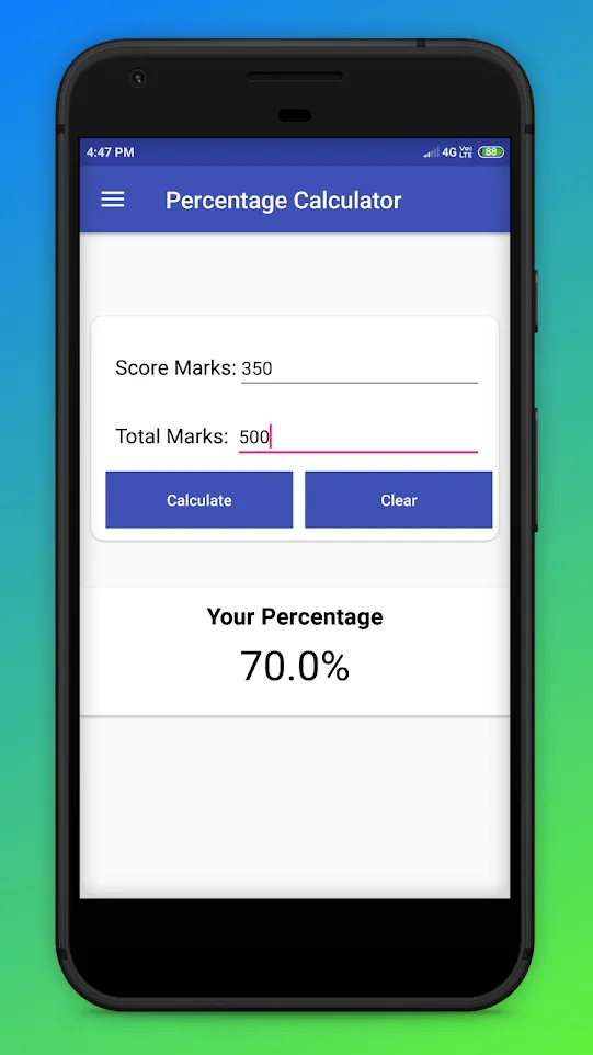 Students Marks Percentage Calc | Indus Appstore | Screenshot