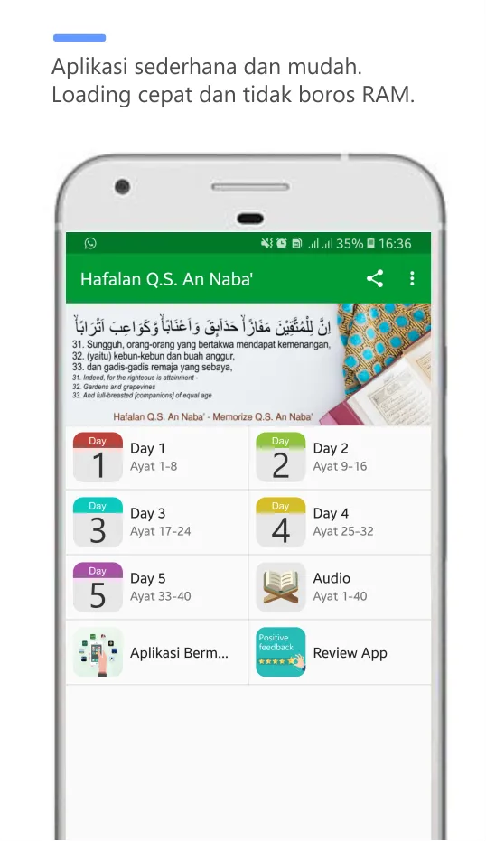 hafalan surat An Naba | Indus Appstore | Screenshot