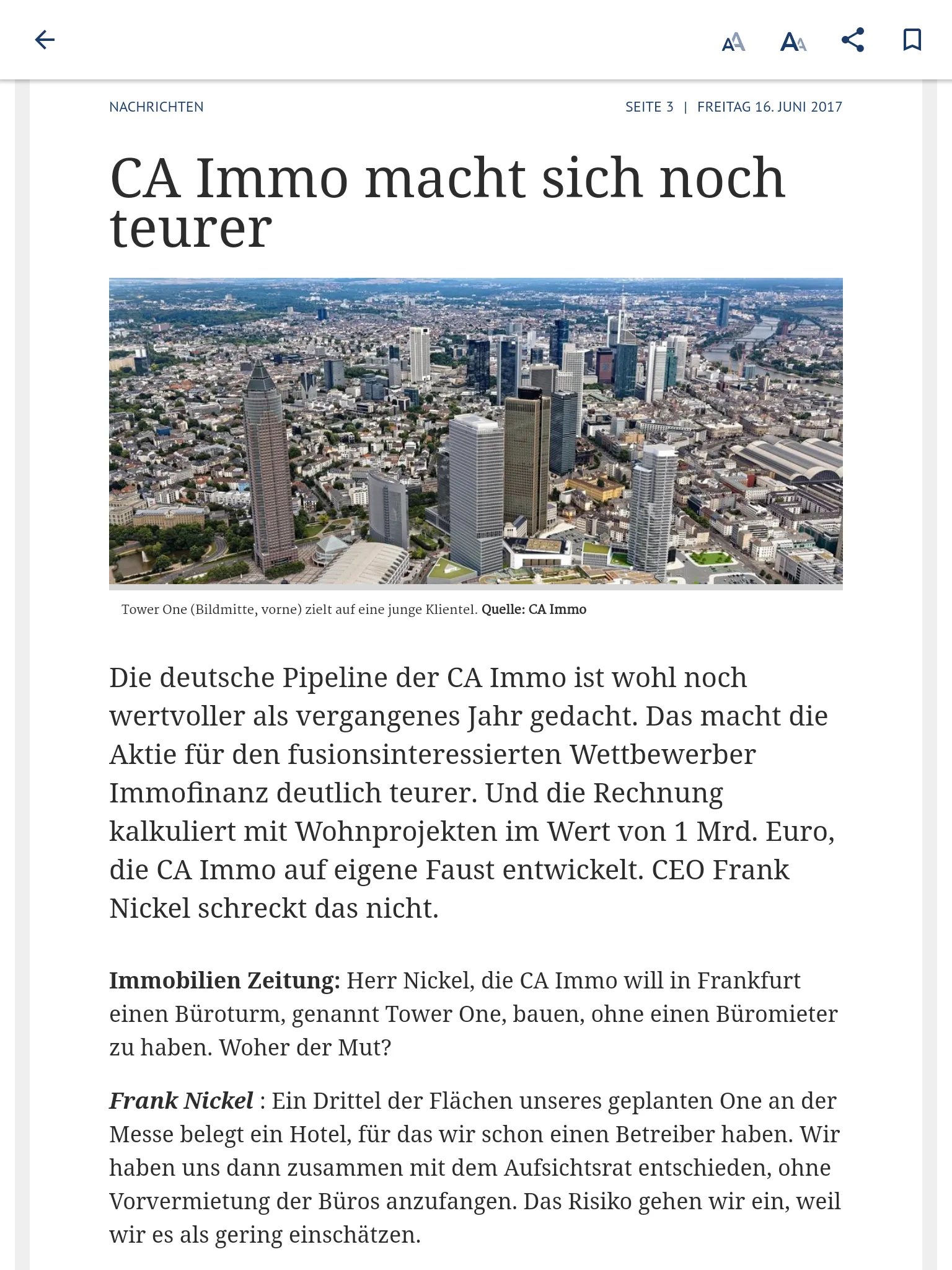 IZ – Immobilien Zeitung | Indus Appstore | Screenshot