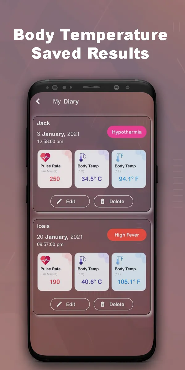 Thermometer For Fever Diary | Indus Appstore | Screenshot