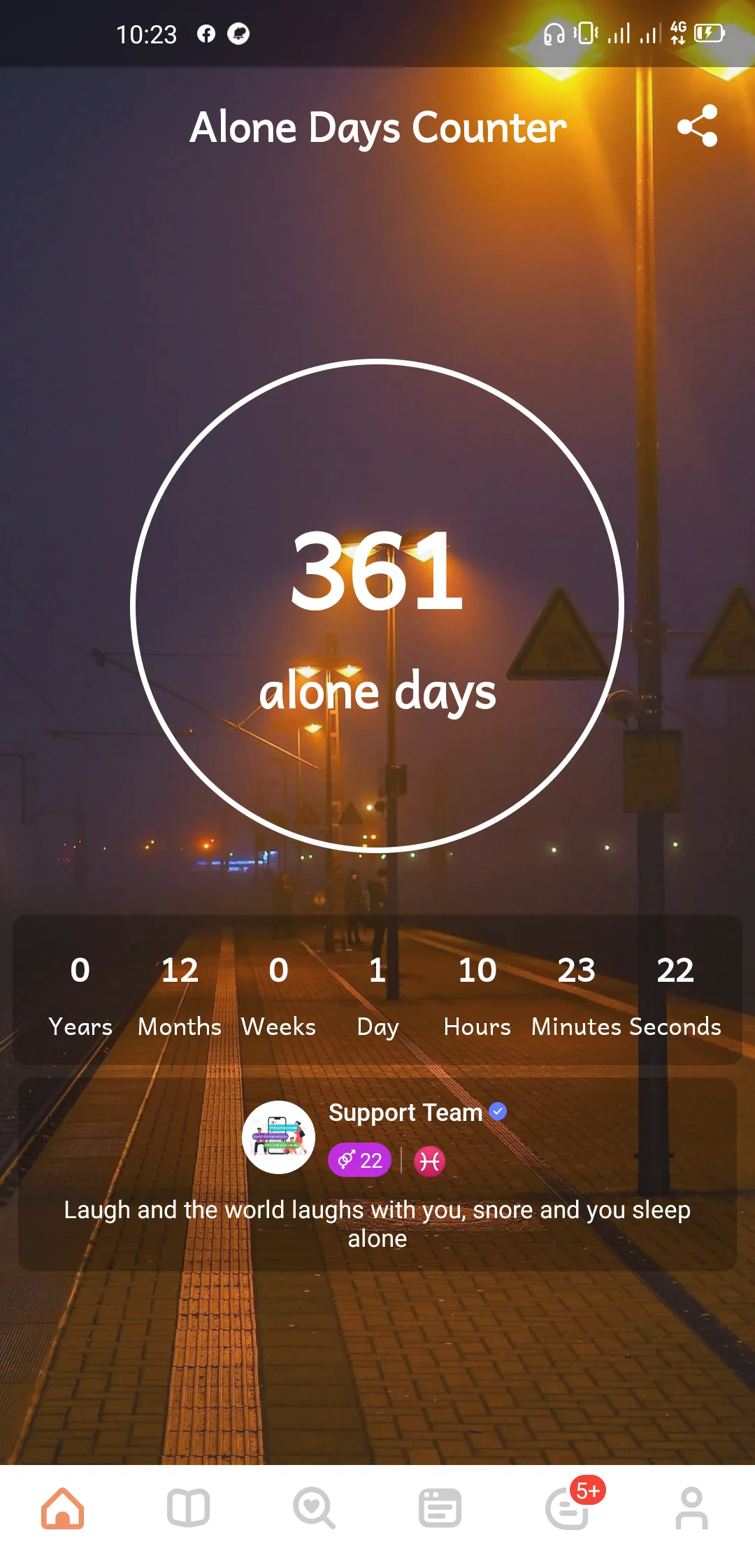 Alone Days Counter | Indus Appstore | Screenshot