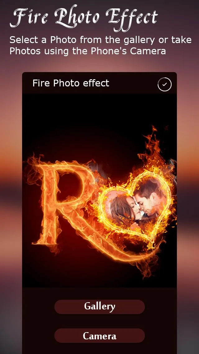 Fire Text Photo Frame | Indus Appstore | Screenshot