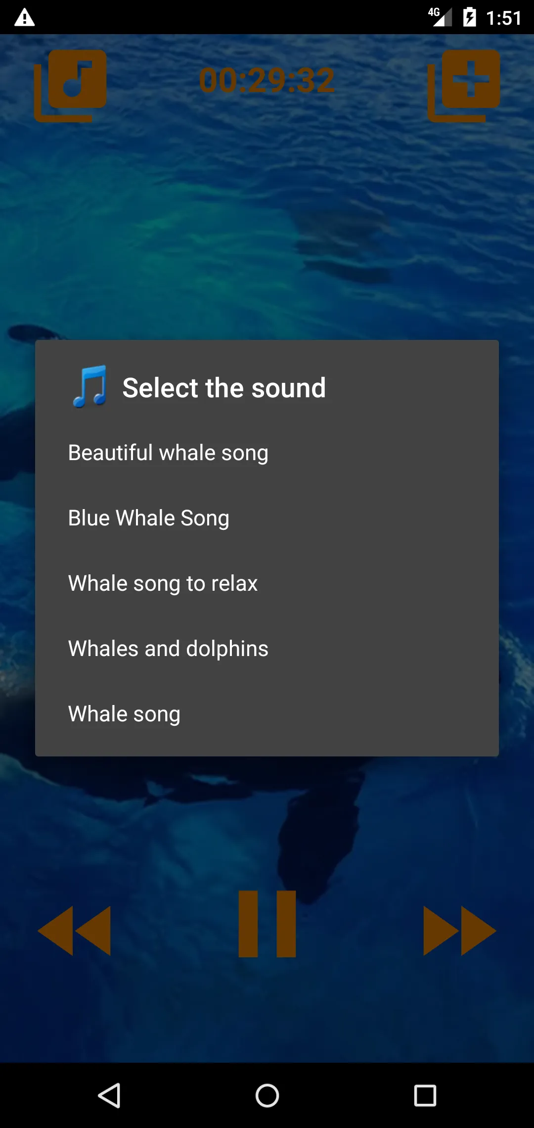 Whales songs to sleep | Indus Appstore | Screenshot