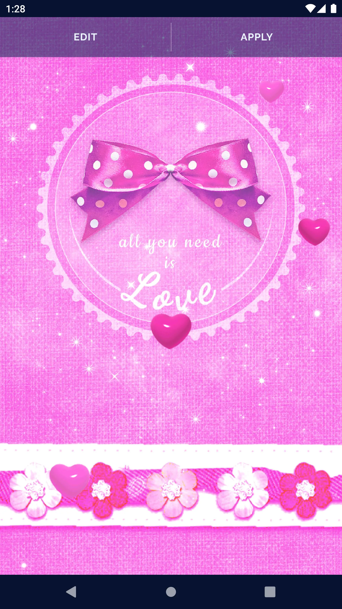 Pink Bow Live Wallpaper | Indus Appstore | Screenshot