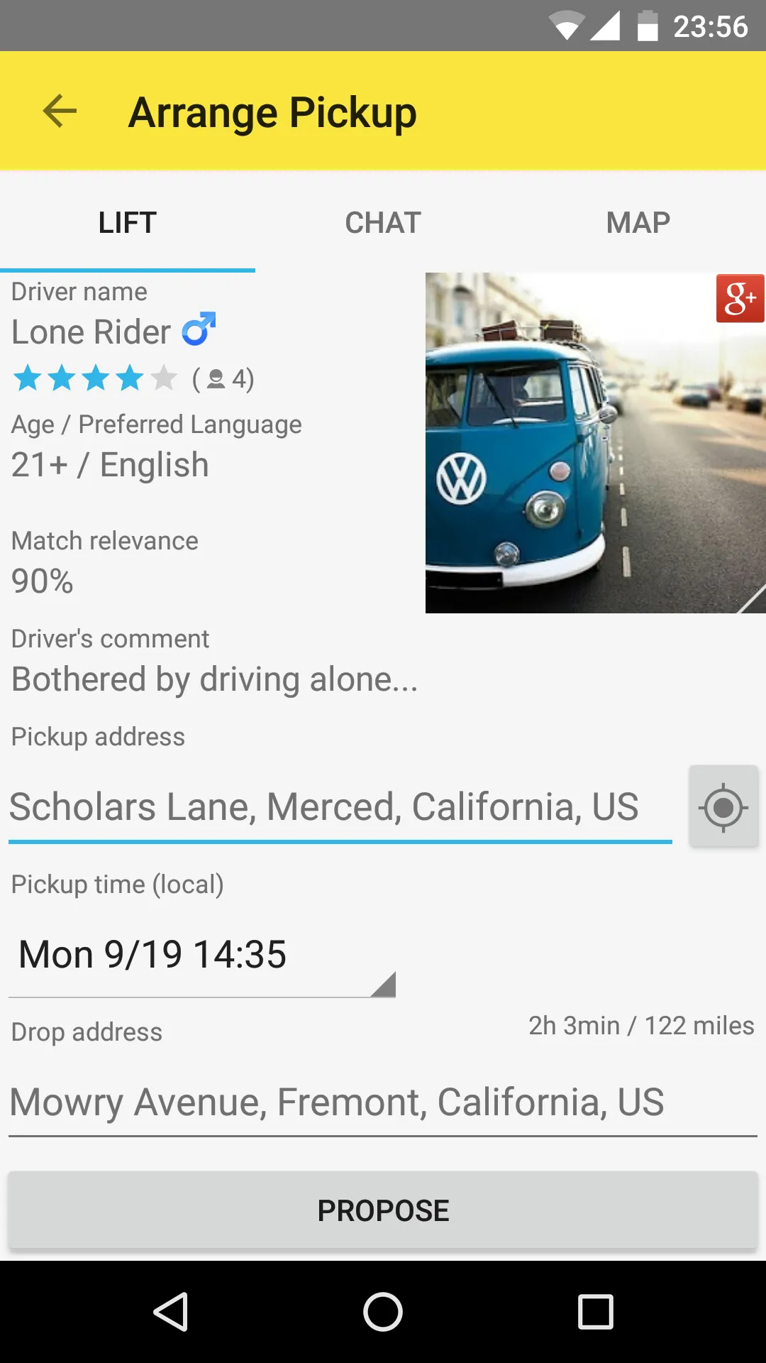 Hitchhiker Carpooling | Indus Appstore | Screenshot