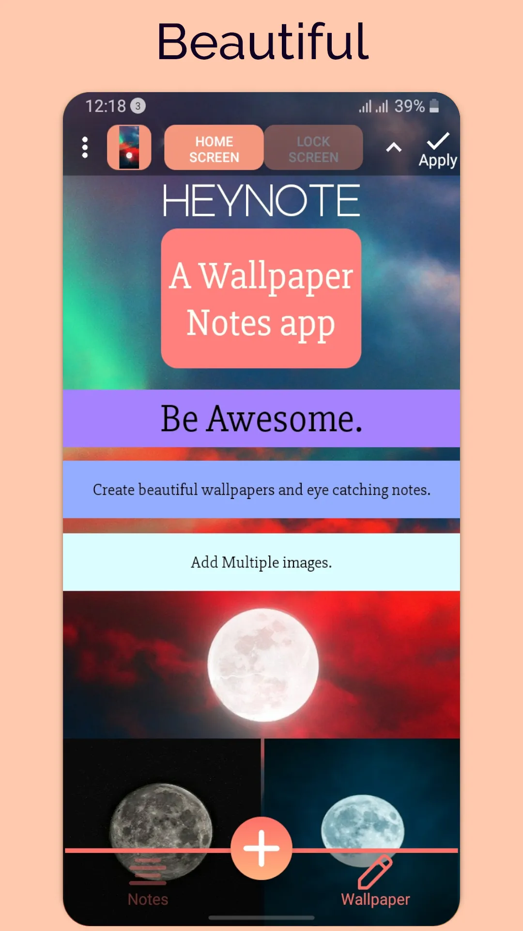 Heynote - Wallpaper Notes | Indus Appstore | Screenshot