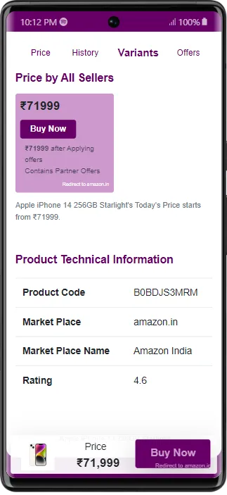 Price History Tracker App | Indus Appstore | Screenshot