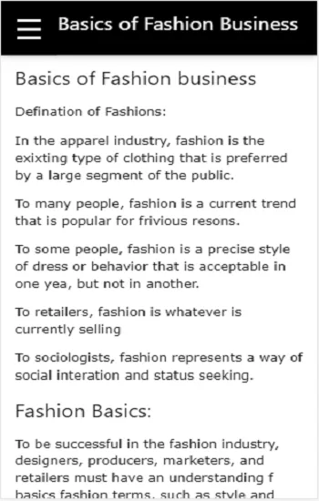 Basics of Business Fashions | Indus Appstore | Screenshot