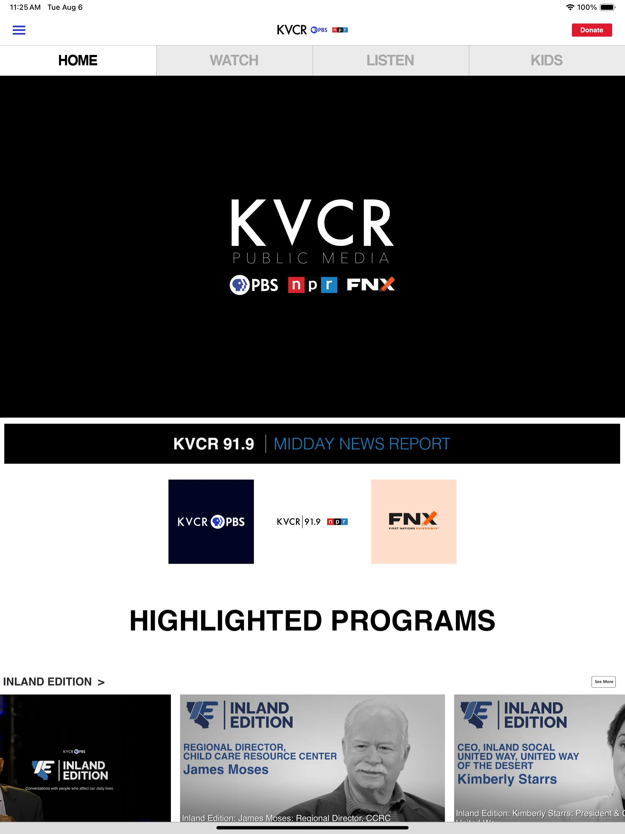 KVCR Public Media App | Indus Appstore | Screenshot