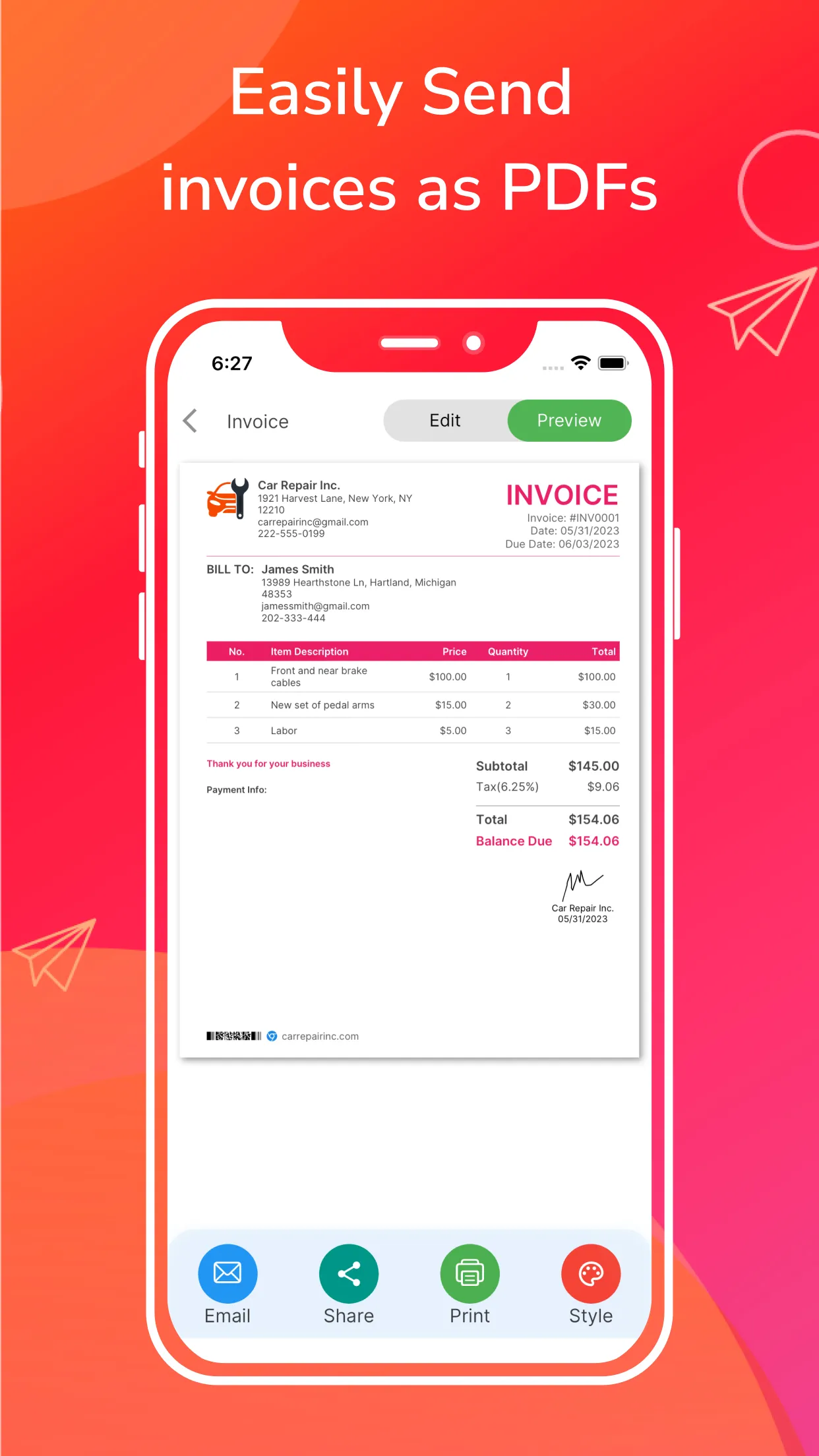 Invoice Maker - Simple Invoice | Indus Appstore | Screenshot