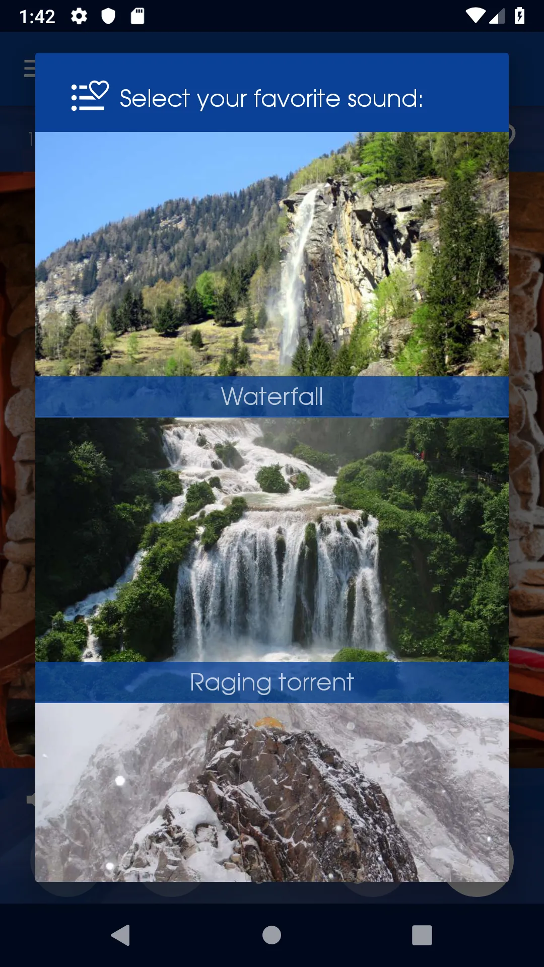 Relax Mountain Sleeping sounds | Indus Appstore | Screenshot