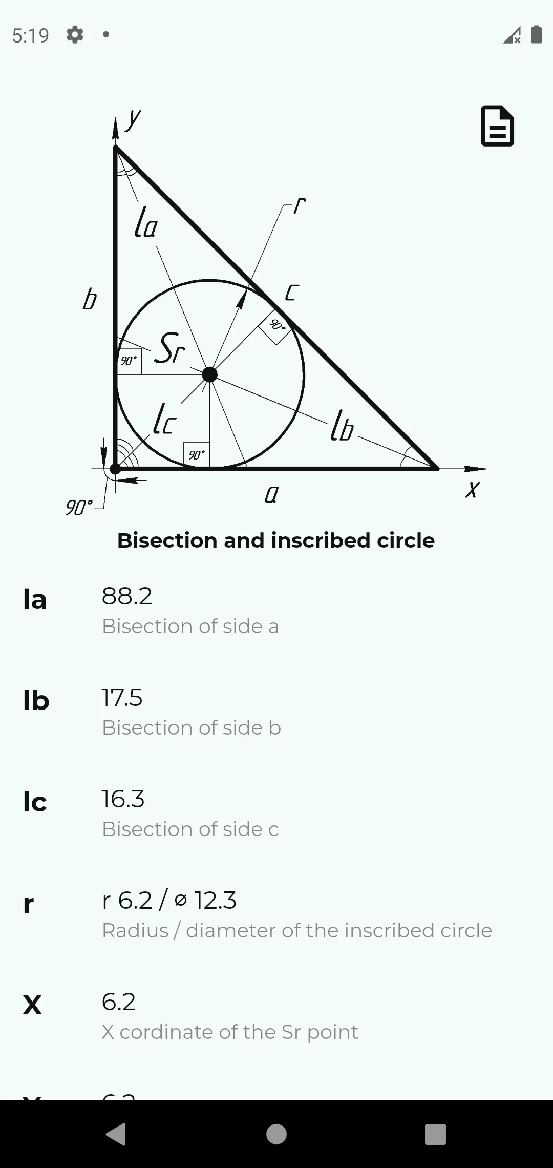 Triangle angle calculator | Indus Appstore | Screenshot