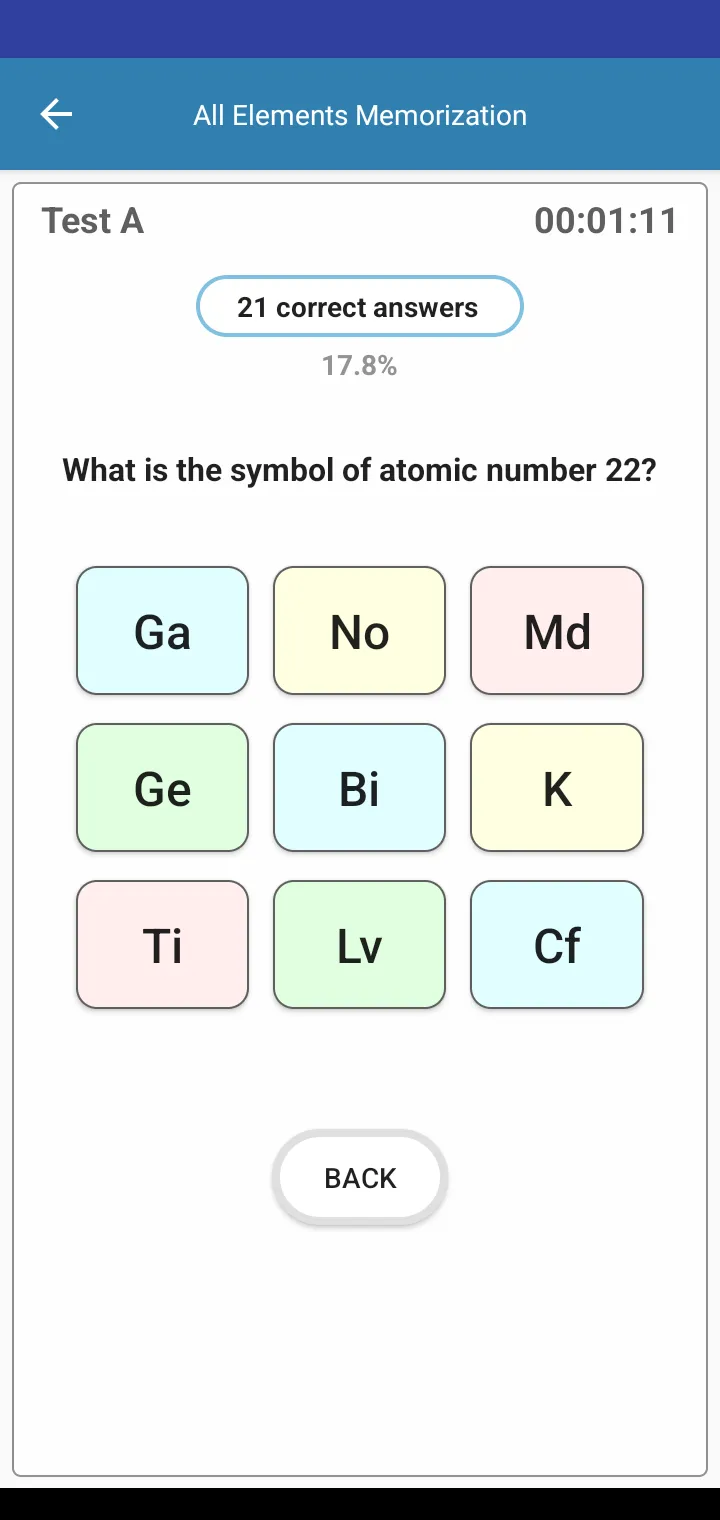 All Elements Memorization | Indus Appstore | Screenshot