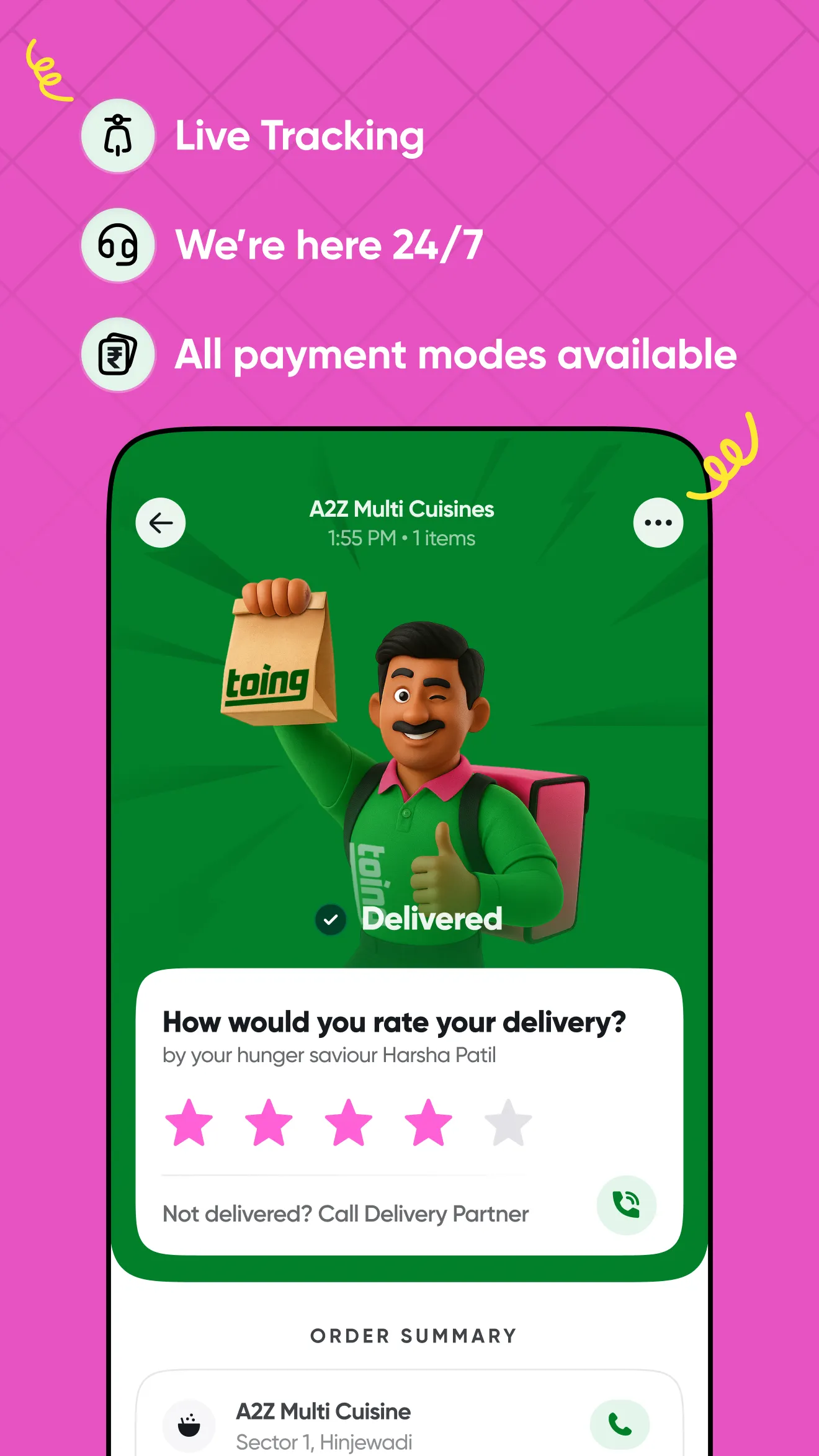toing - Food Delivery | Indus Appstore | Screenshot