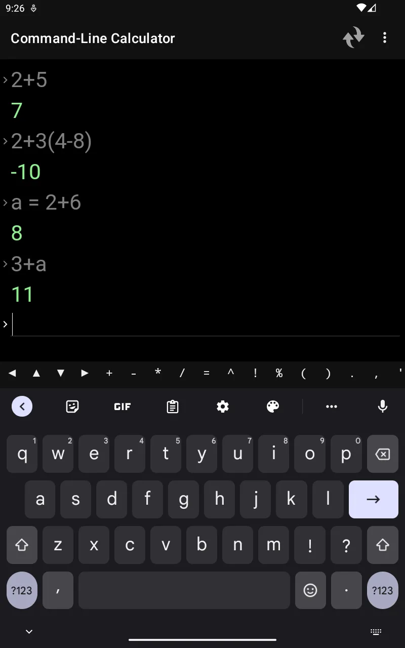 Command-Line Calculator | Indus Appstore | Screenshot