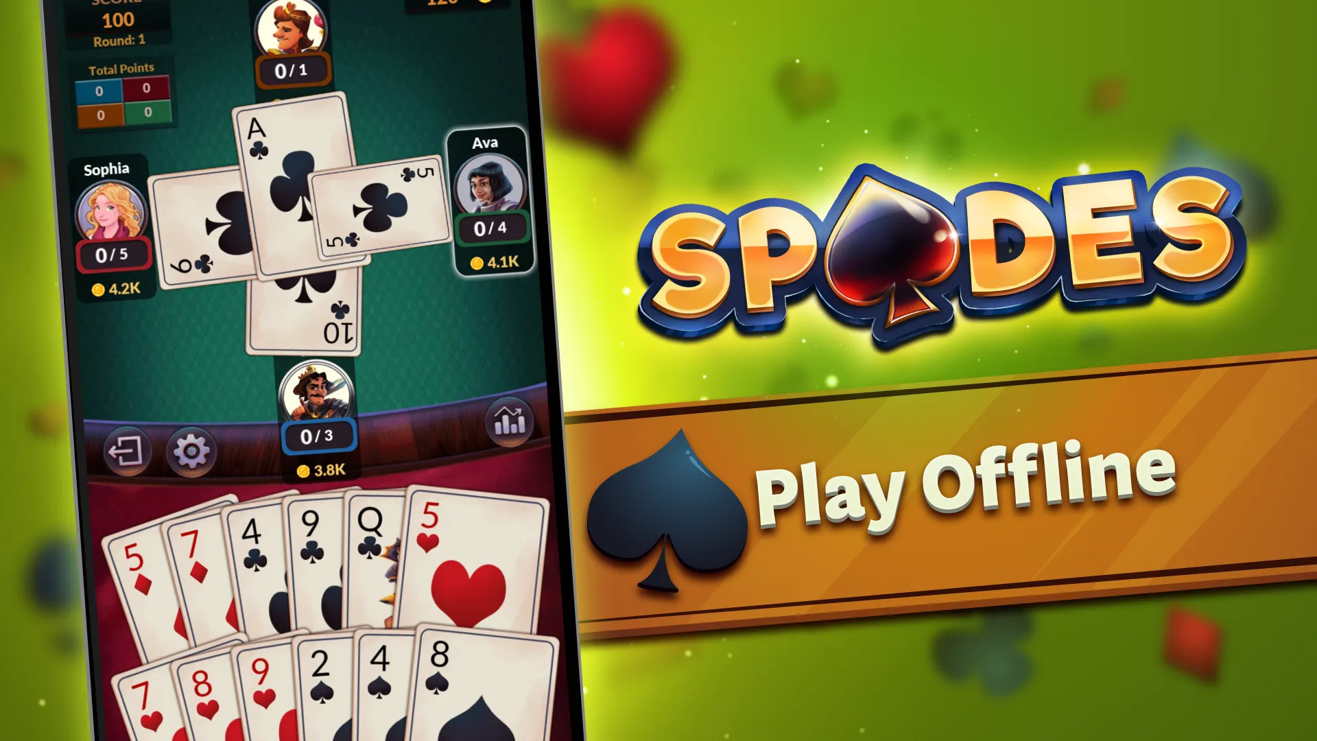 Spades - Offline Card Games | Indus Appstore | Screenshot