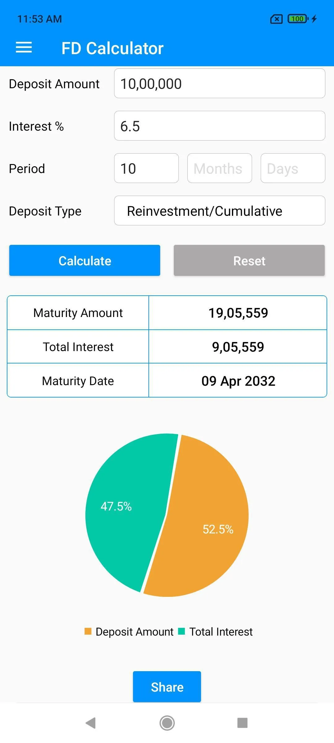 Financial Calculator | Indus Appstore | Screenshot