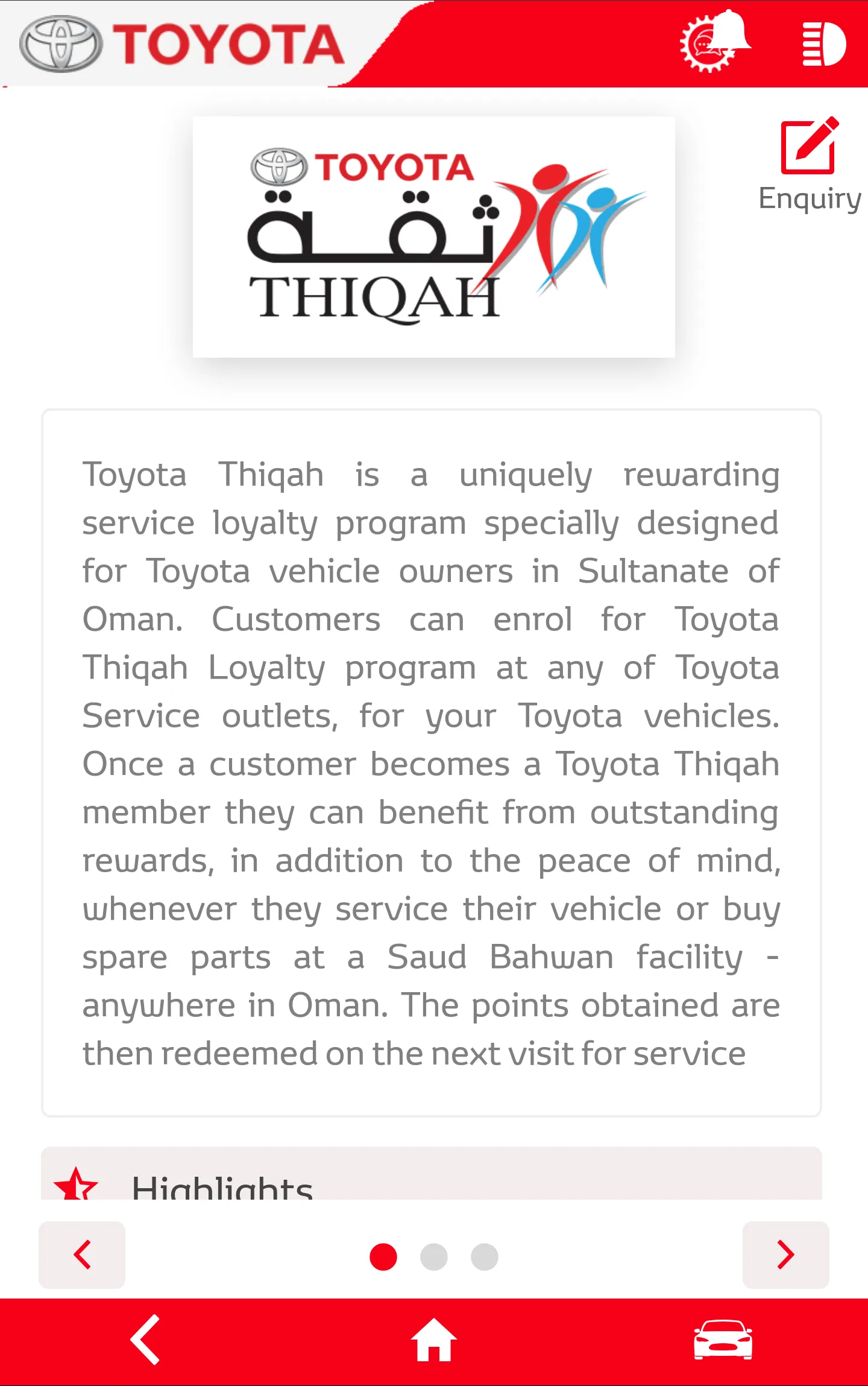 Toyota Oman | Indus Appstore | Screenshot