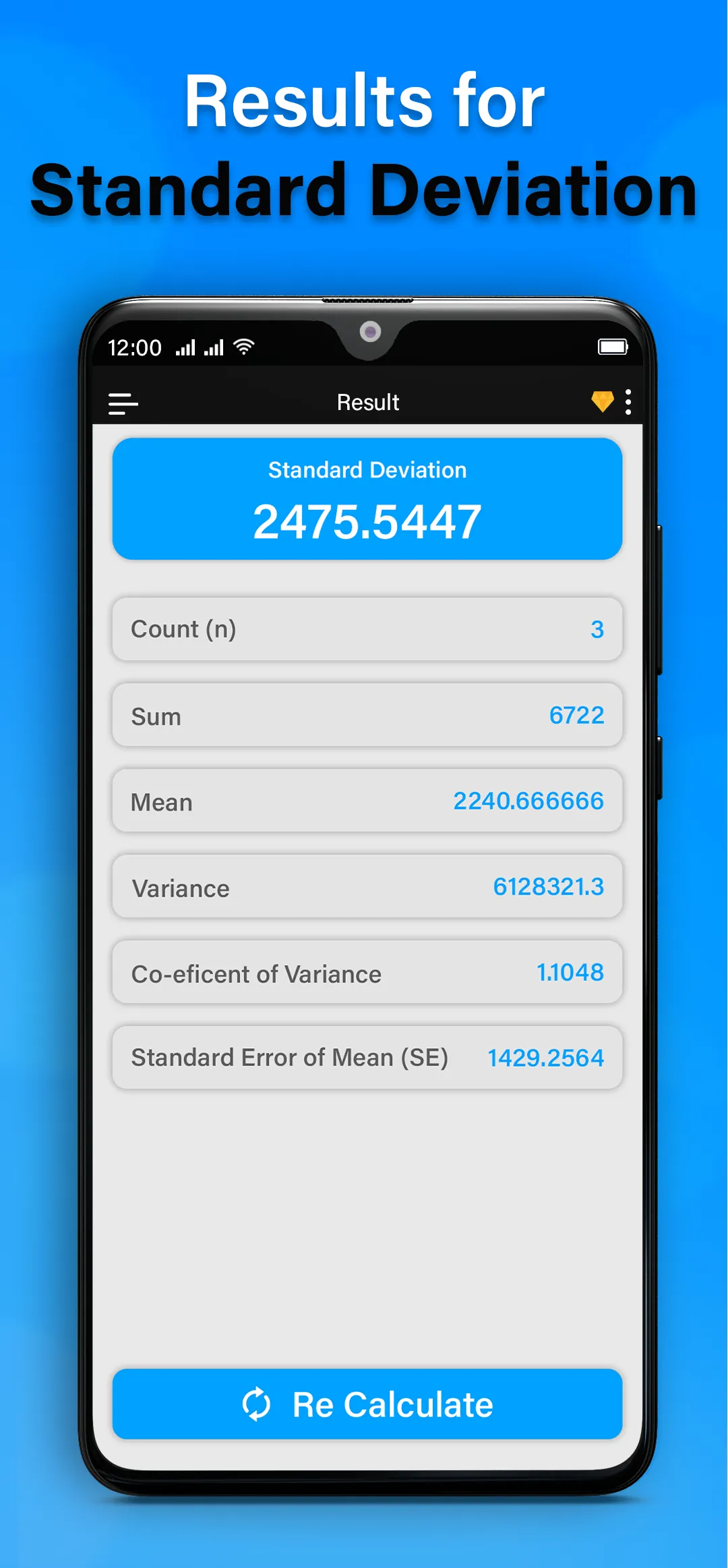 Standard Deviation Calculator | Indus Appstore | Screenshot