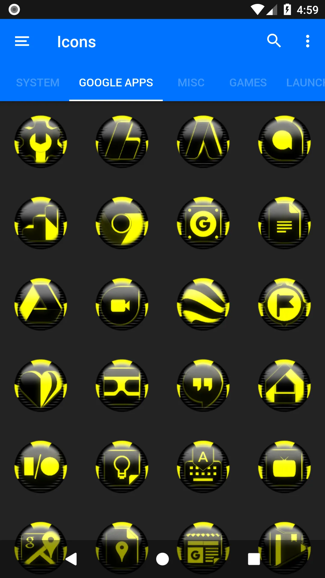 Yellow Icon Pack Style 6 | Indus Appstore | Screenshot