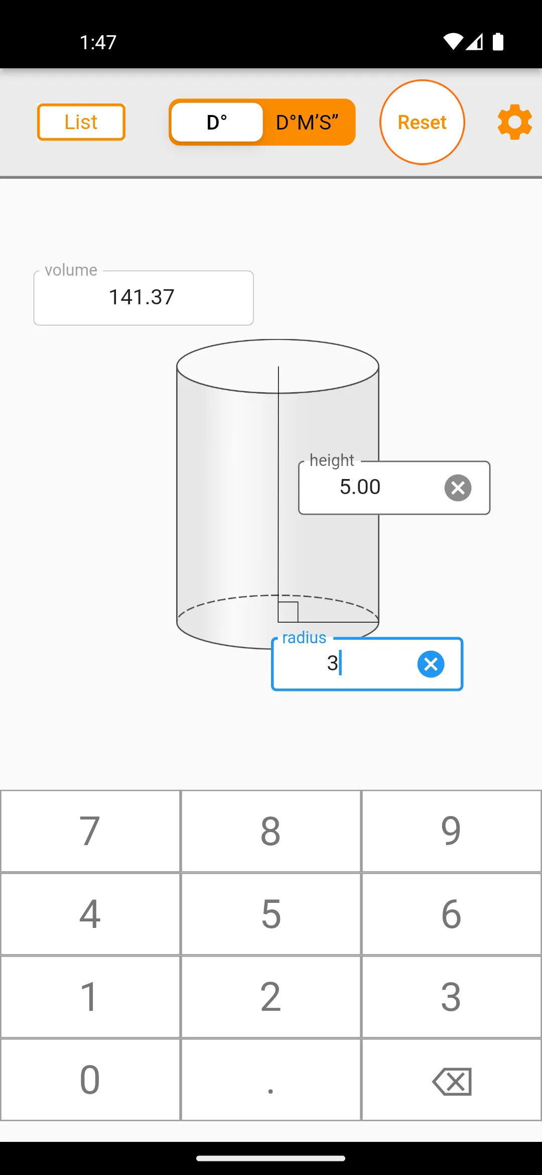 Figure calculator ShapeInfo | Indus Appstore | Screenshot