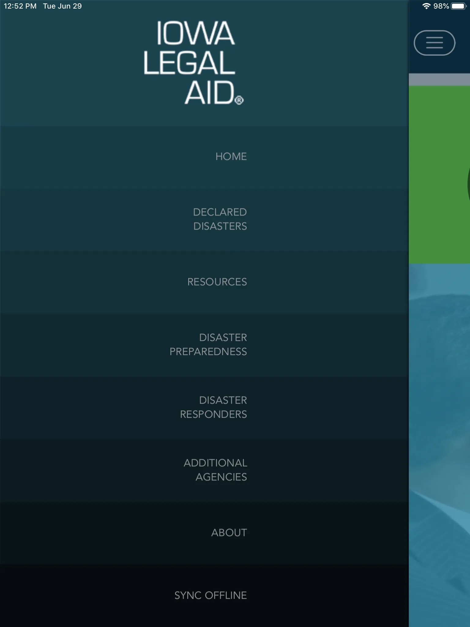 Iowa Legal Aid Disaster Relief | Indus Appstore | Screenshot