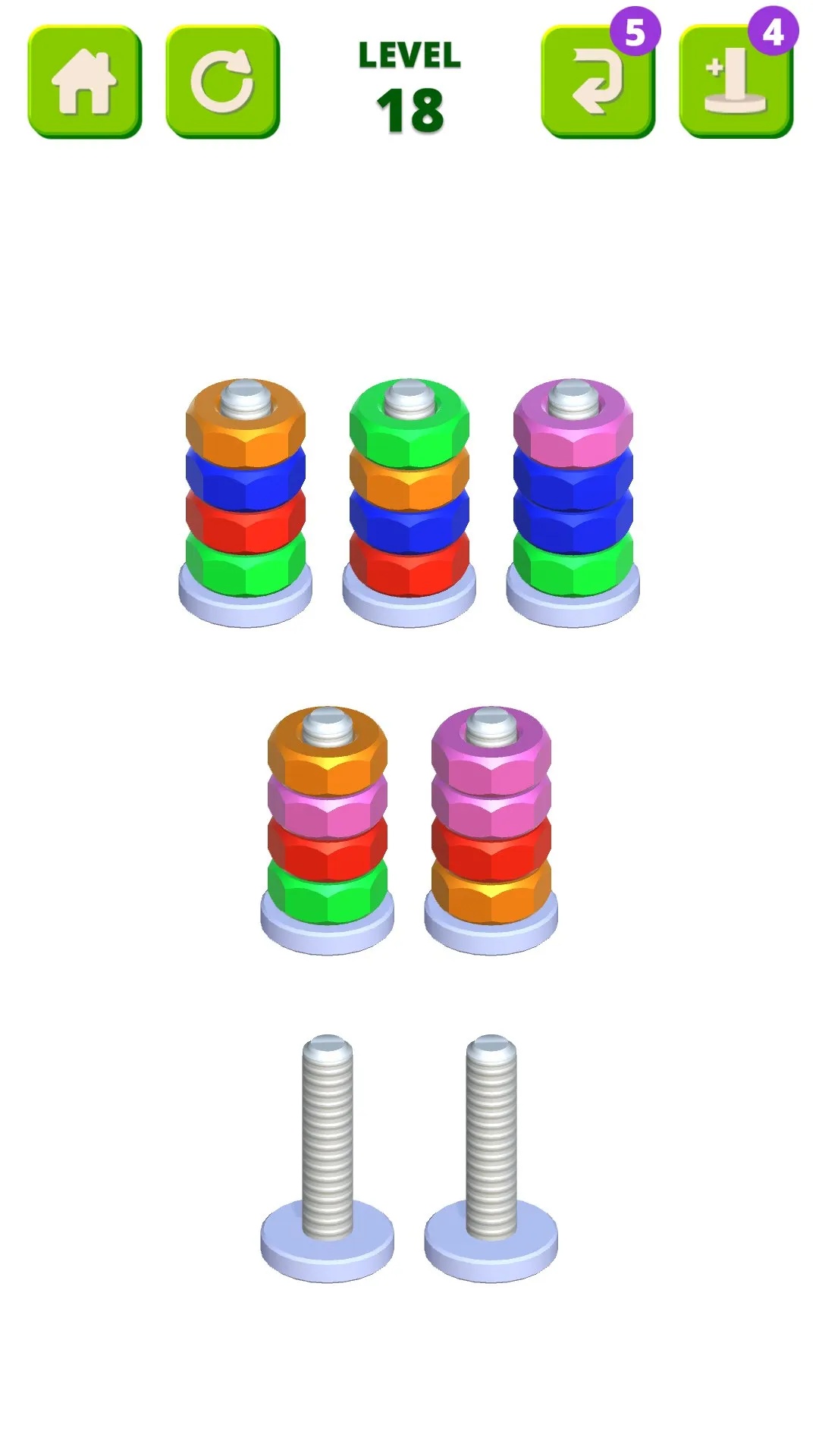 Color Screw Sort: Nuts & Bolts | Indus Appstore | Screenshot