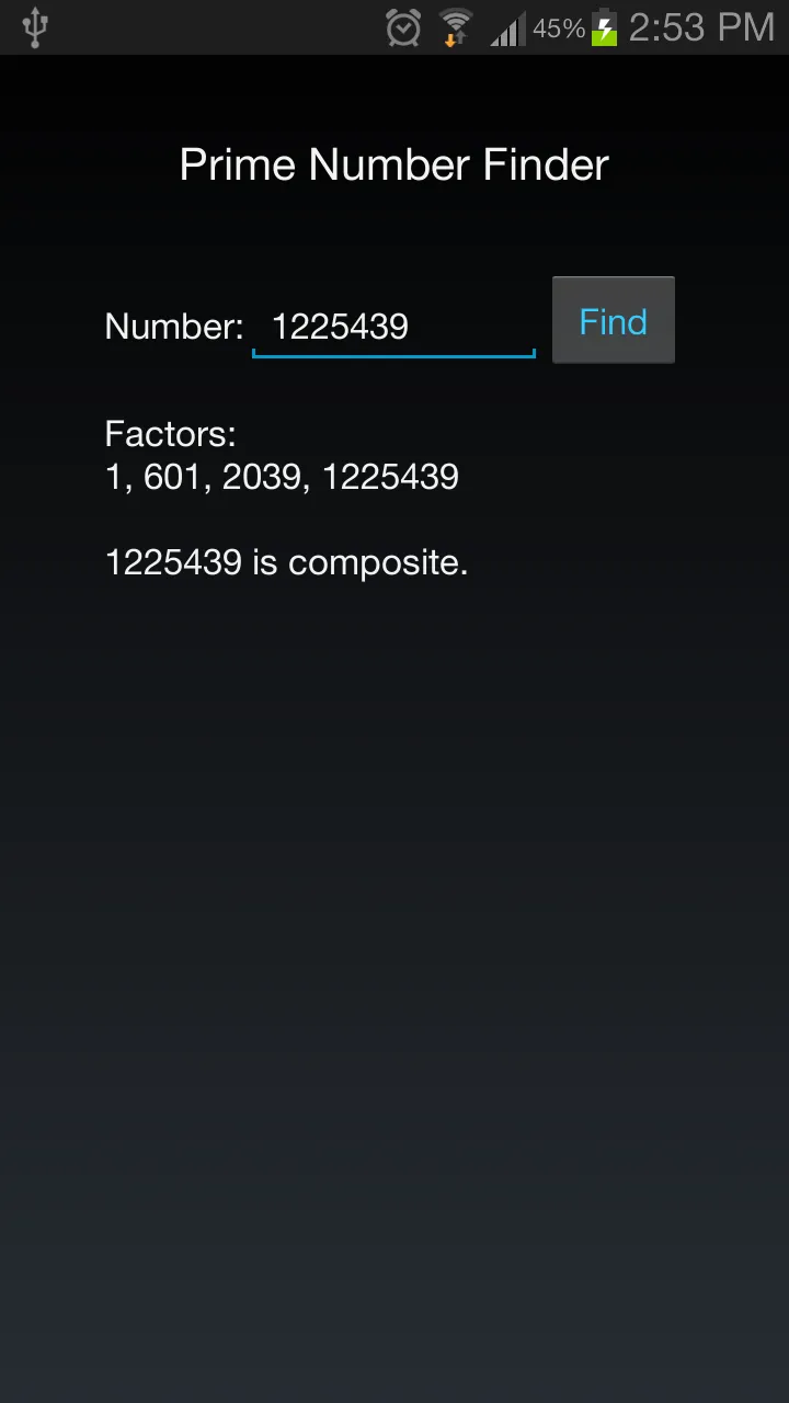 Prime Number Finder | Indus Appstore | Screenshot