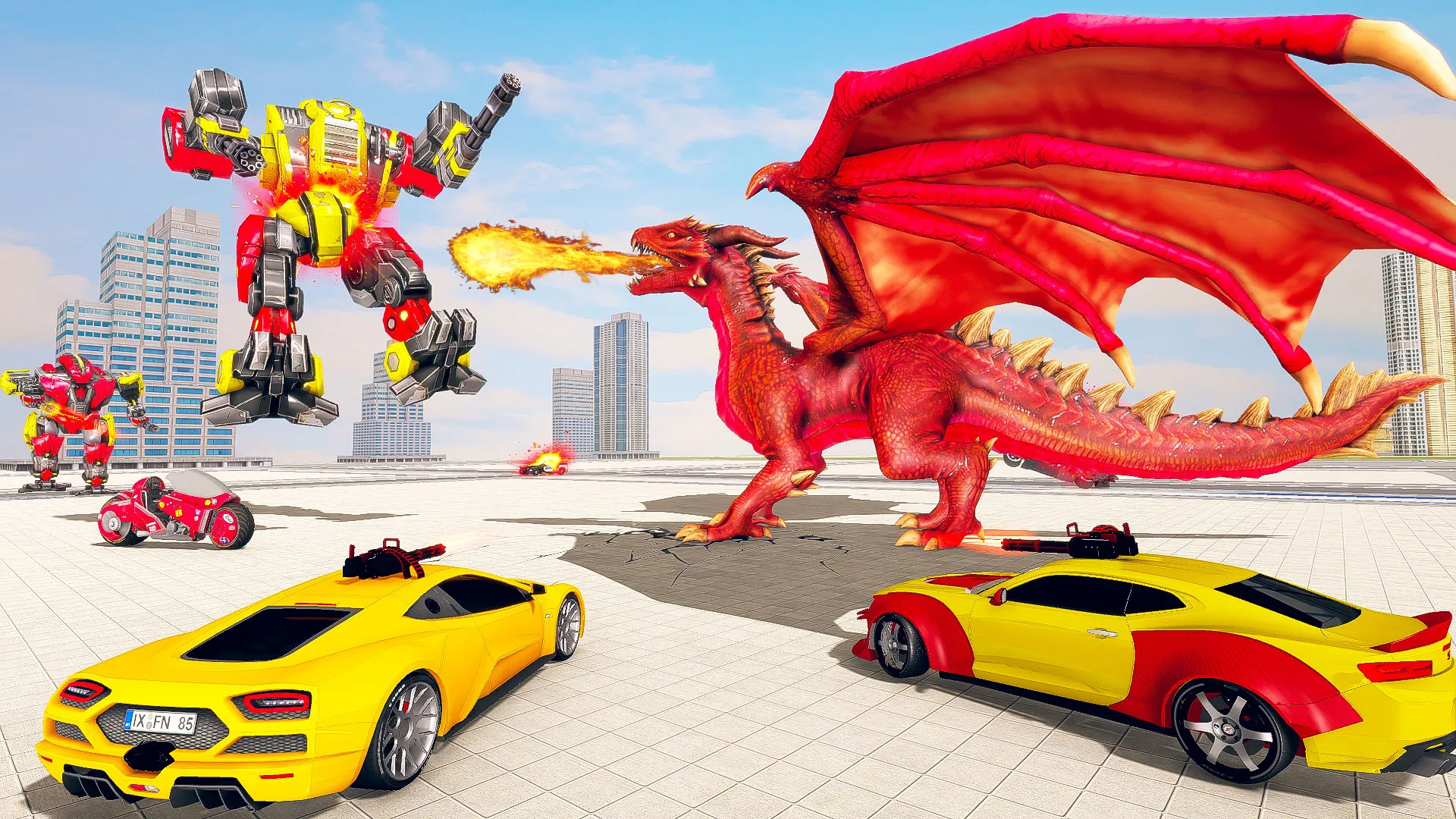 Flying Dragon Robot Car Games | Indus Appstore | Screenshot